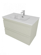 AQ77060-GS Комплект мебели: Тумба 60см ВЕГА с раковиной AQ0460-00, 2 ящика, цвет шалфей зеленый 500_191_3226041